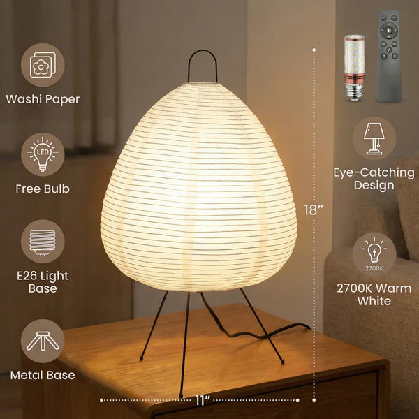 Japanese Paper Lamp • Dimmable Lamp Lantern Table Lamp (Upgraded Version)