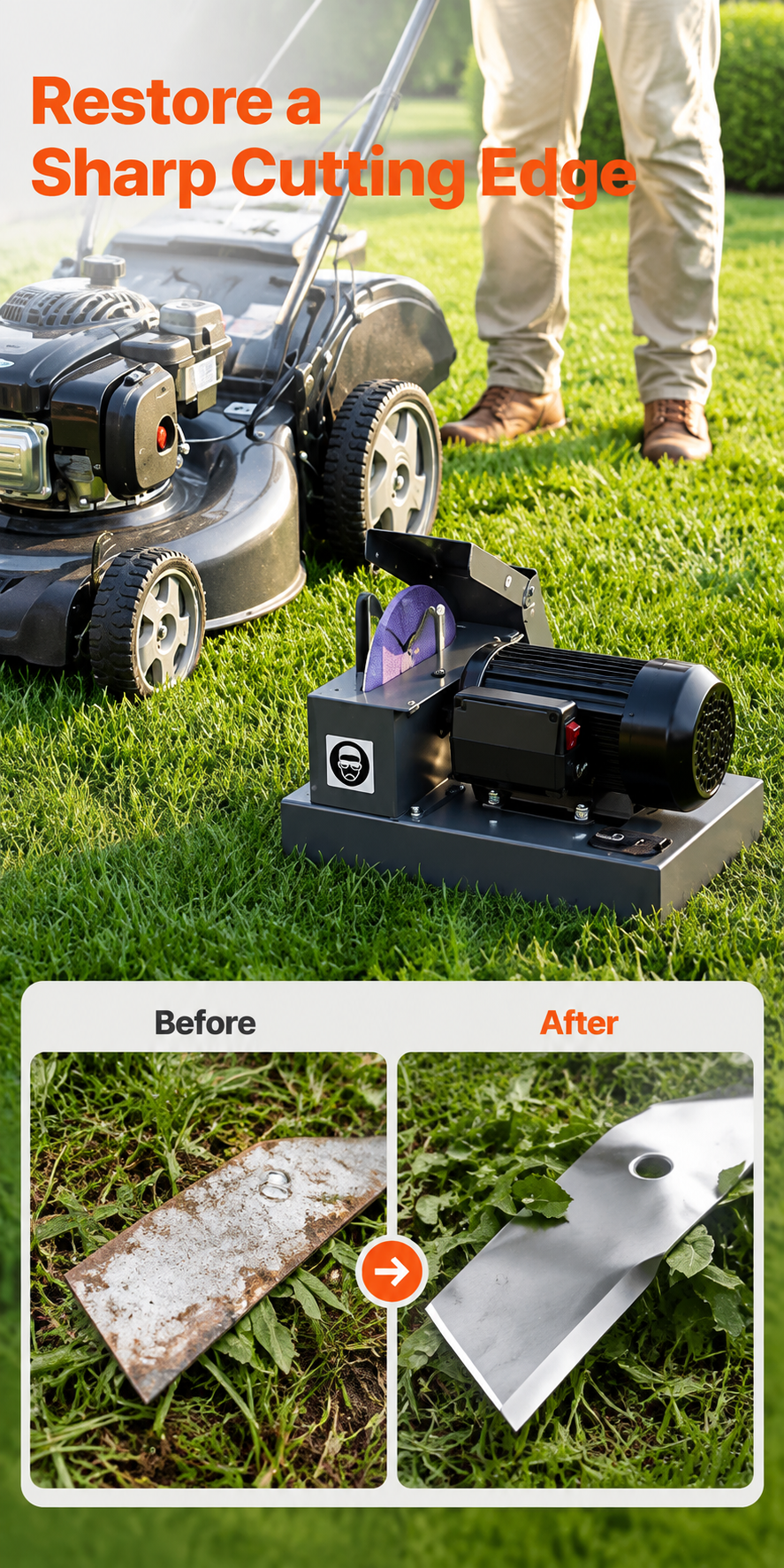 VEVOR Lawn Mower Blade Sharpener