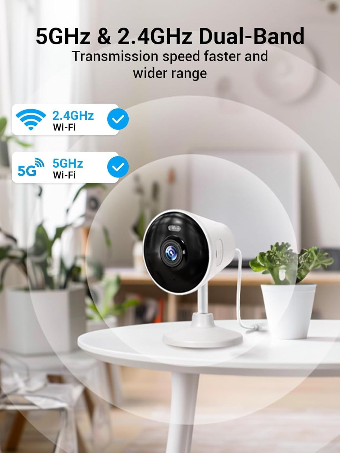 2Pack Indoor/Outdoor Security Camera for Home, Baby/Elder/Dog/Pet Camera