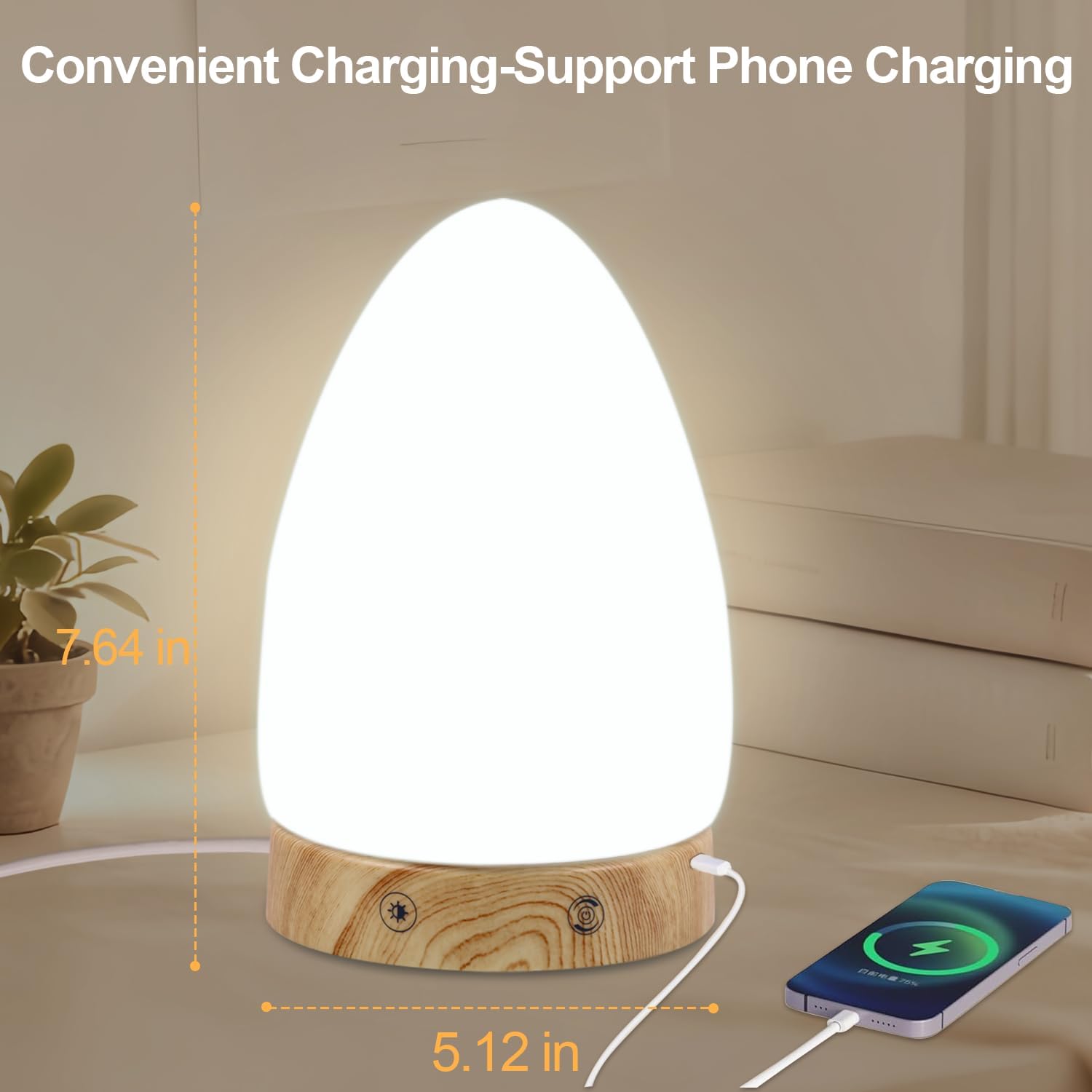 Light Therapy Lamp with 3 Color Temperatures & 670nm Red Light, Stepless Dimming, Touch & Remote Control