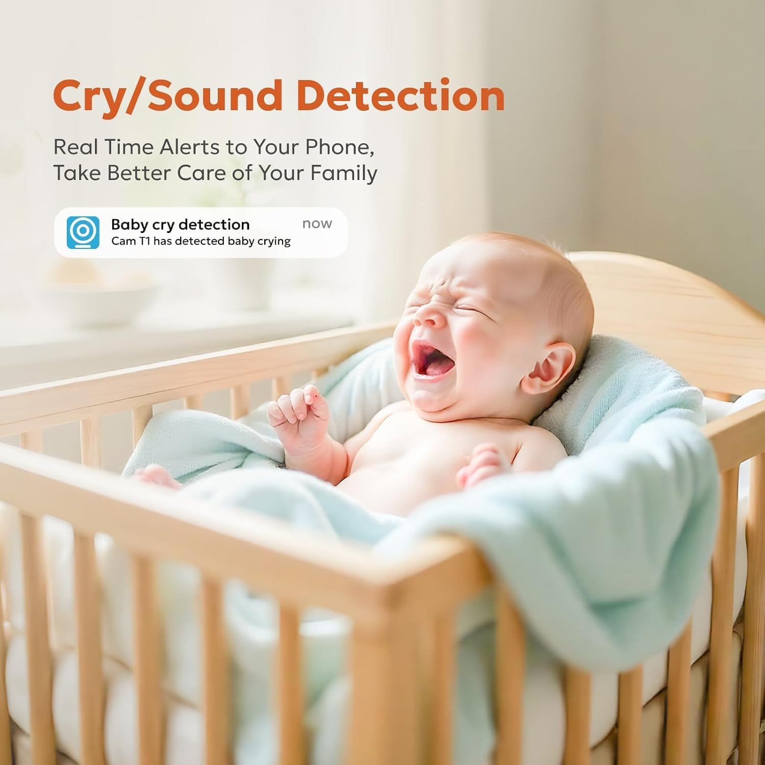 2K Indoor Security Cameras for with Motion Detection