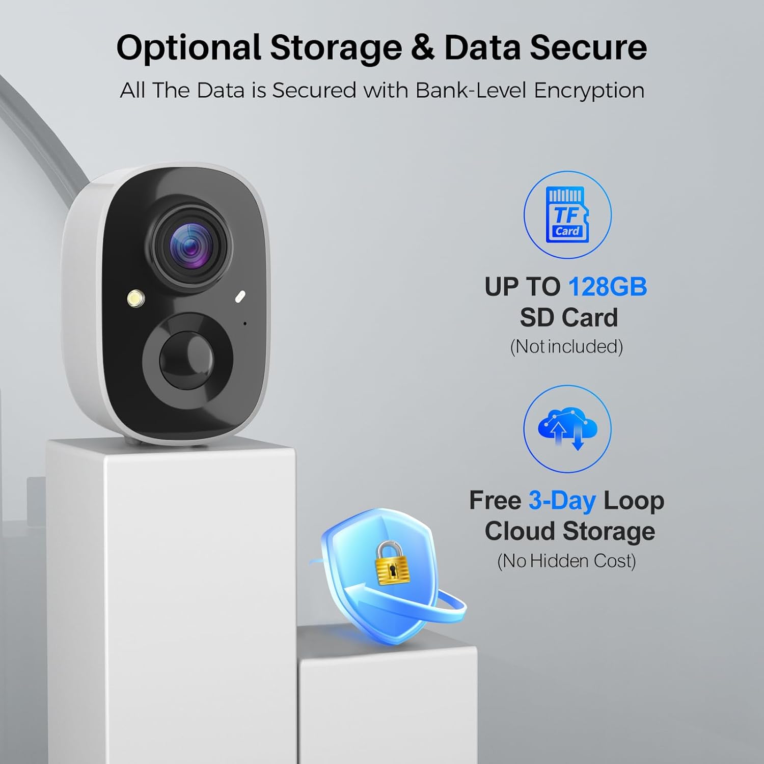 Security Cameras Wireless Outdoor Indoor, 2K Battery Powered WiFi Camera