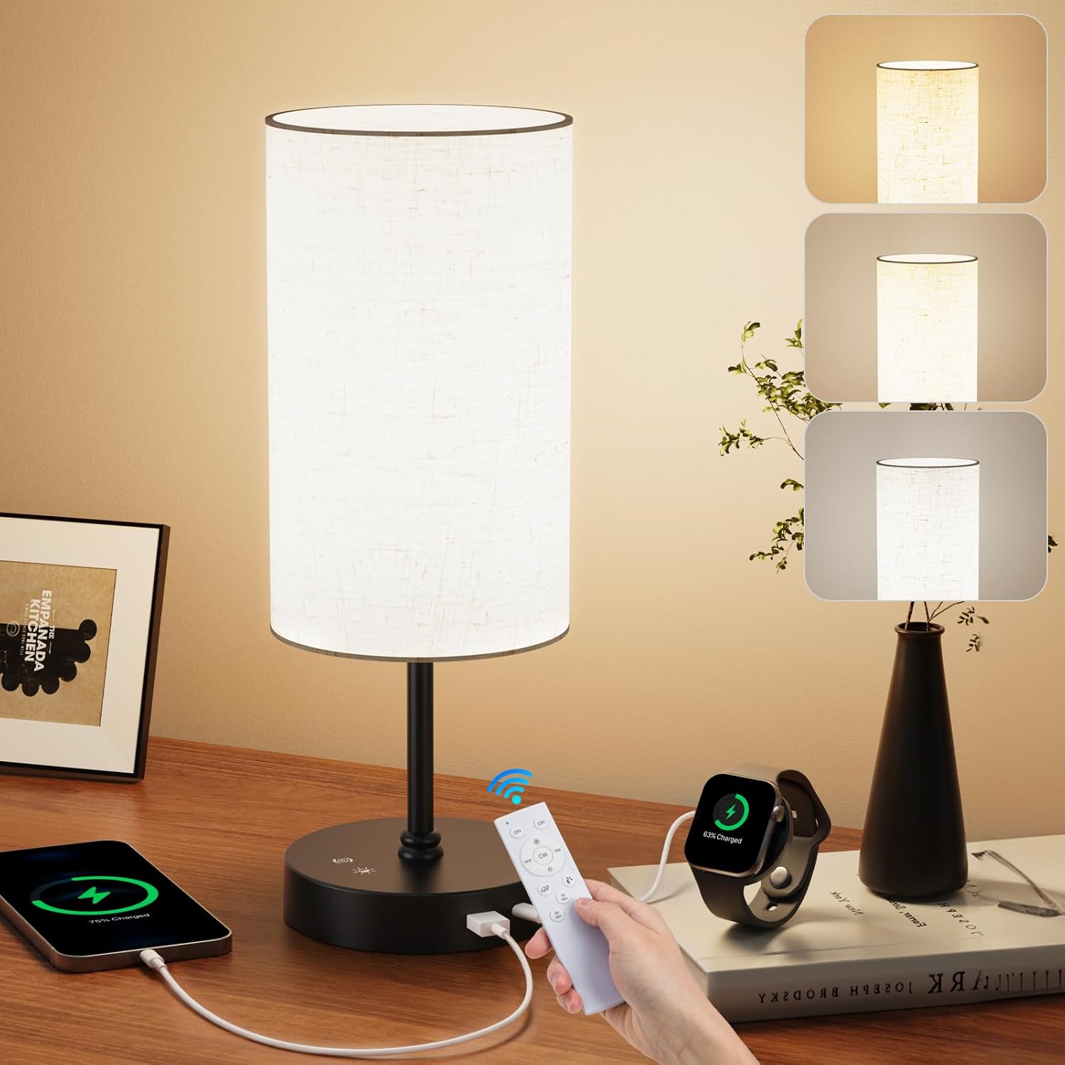 Light Therapy Lamp,10000 Lux Sun Lamp with Remote,3 Color Temperatures & Stepless Dimming,Happy Sunlight Lamp ,UV-Free Full Spectrum Light