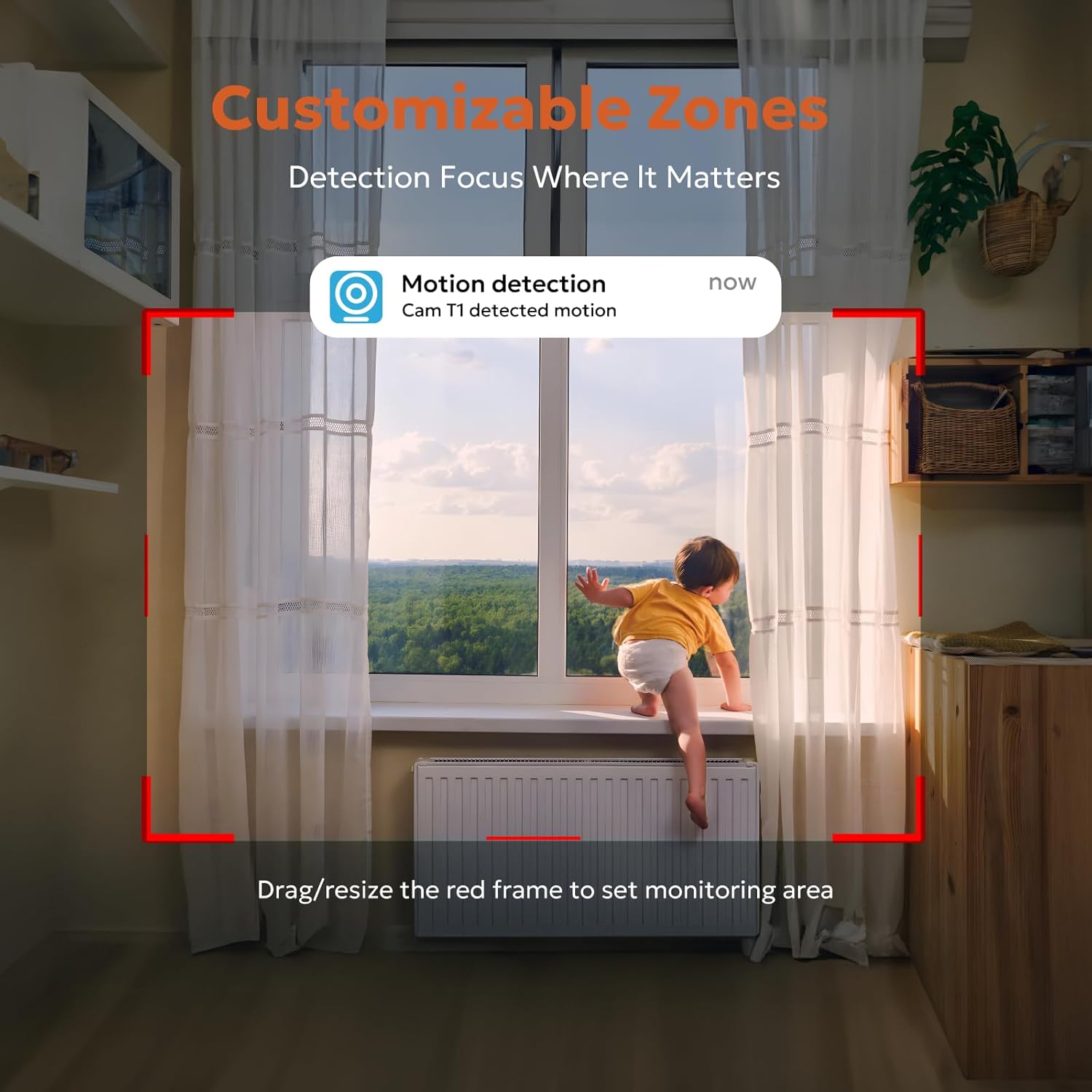 2K Indoor Security Cameras for with Motion Detection