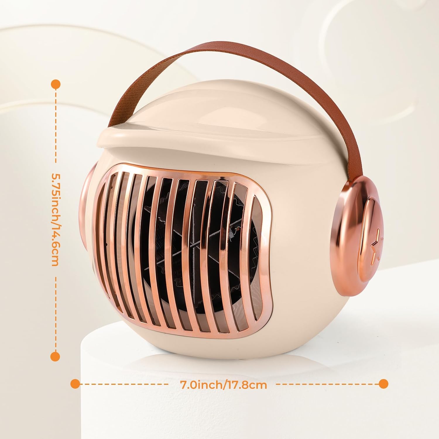 2 Pack Small Desk Heater for Office, Compact Personal Electric Heater with PTC Ceramic Fast Heating 500W, Energy Efficient for Indoor Use, Safe with Overheating & Tip-Over Protection