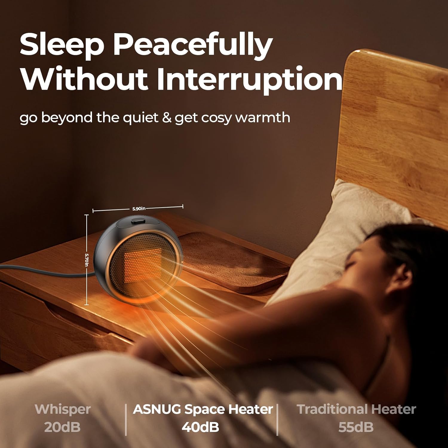 Space Heater, Portable Electric 500W