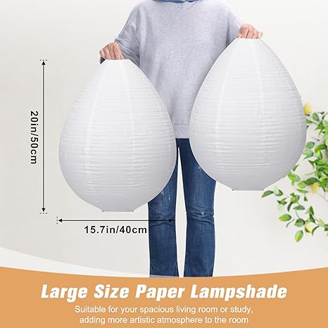 2CS Paper Lantern Light White Hanging Paper Lamp Shade