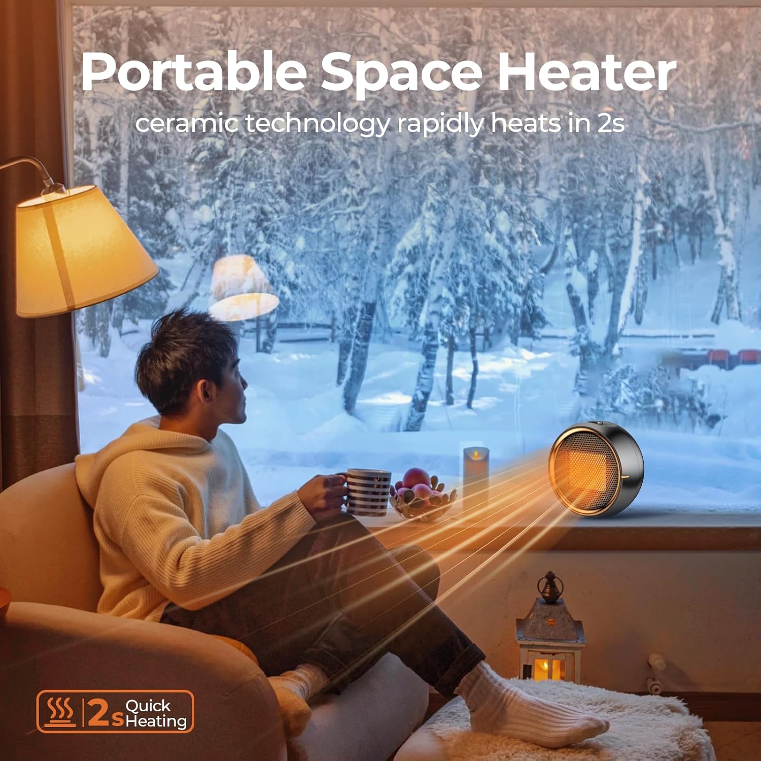 Space Heater, Portable Electric 500W