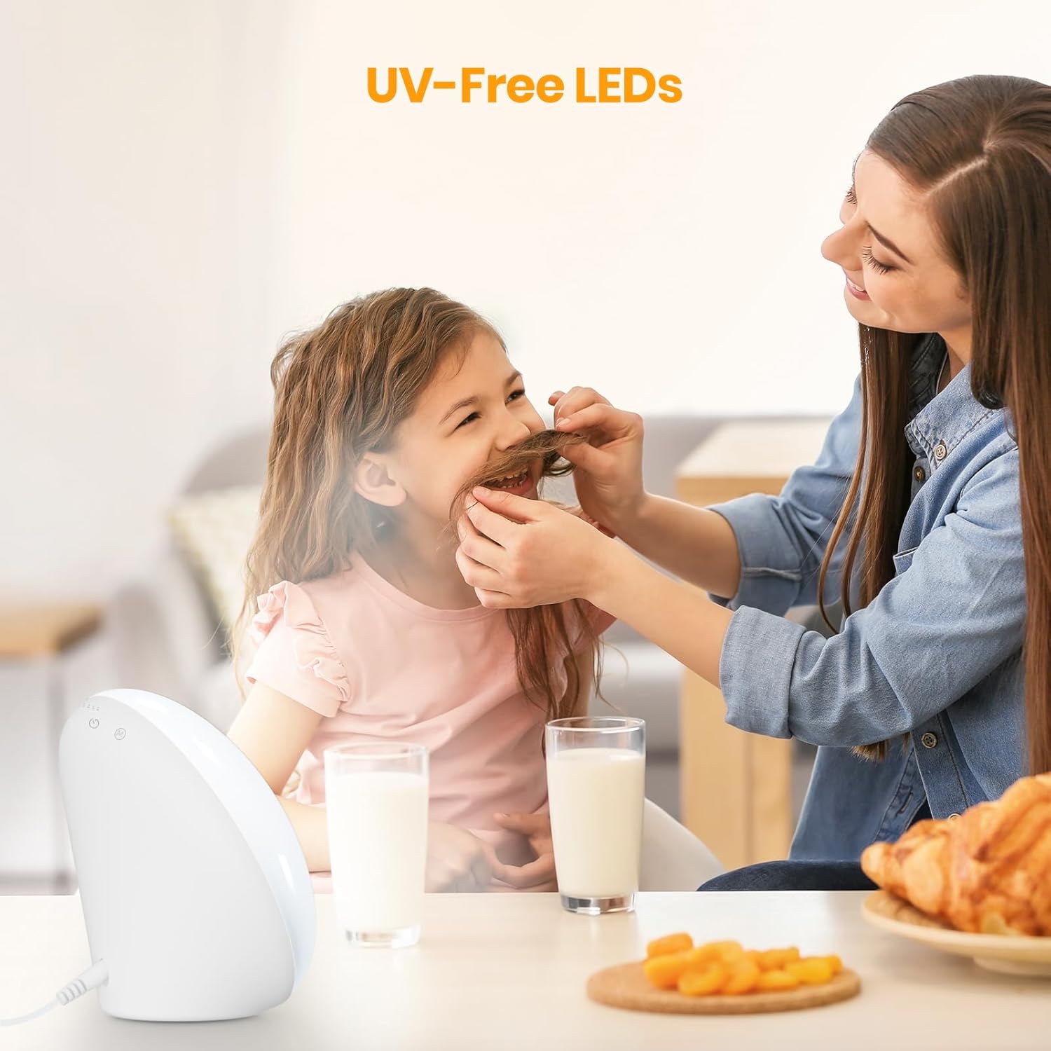 Sun Lamp, 10,000 Lux Sunlight Lamp with 4 Color Temperatures & 5 Brightness & 1H Timer, Touch Control Daylight Lamp with Memory Function for Home