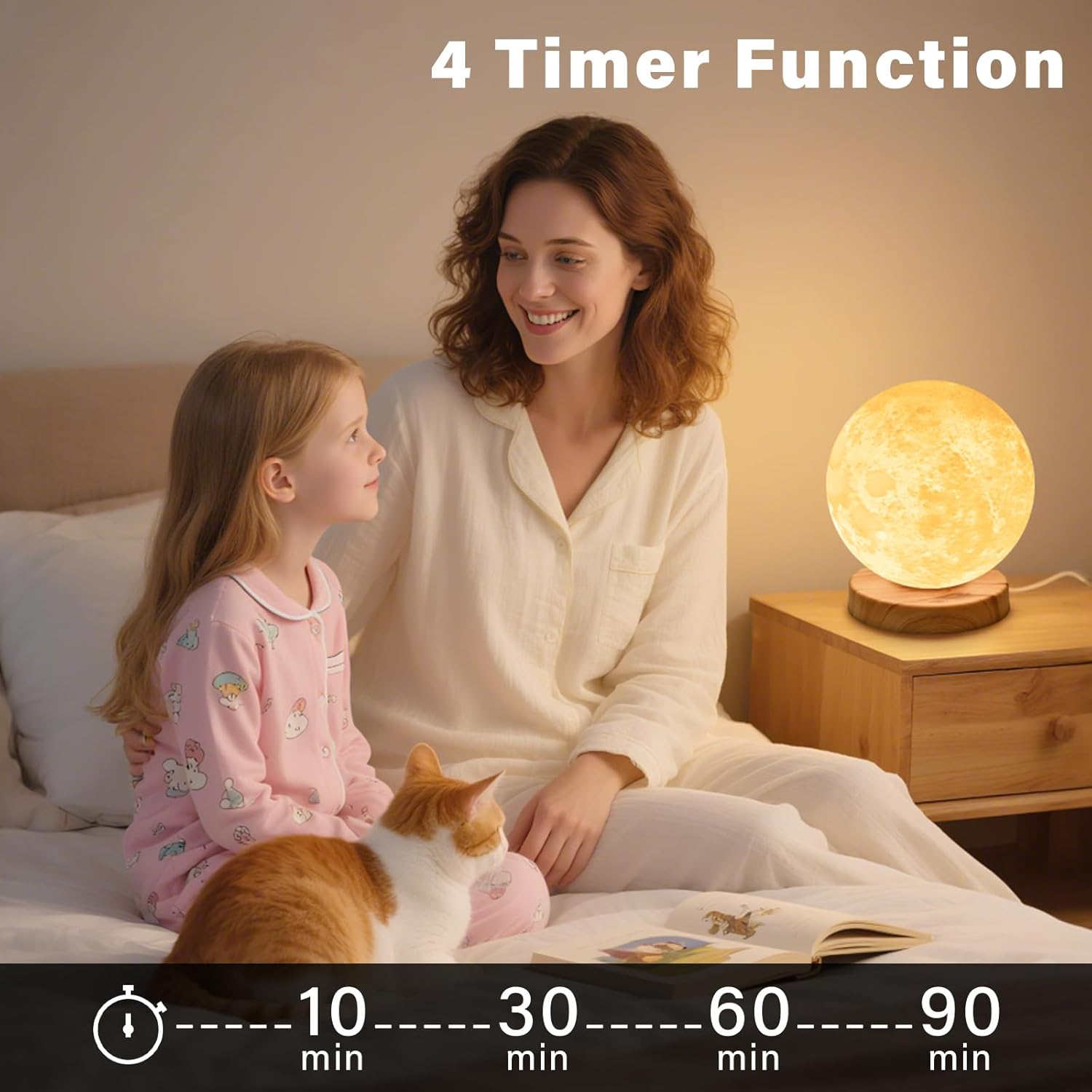 Light Therapy Lamp with 3 Color Temperatures,Stepless Brightness,Timer & Memory Function
