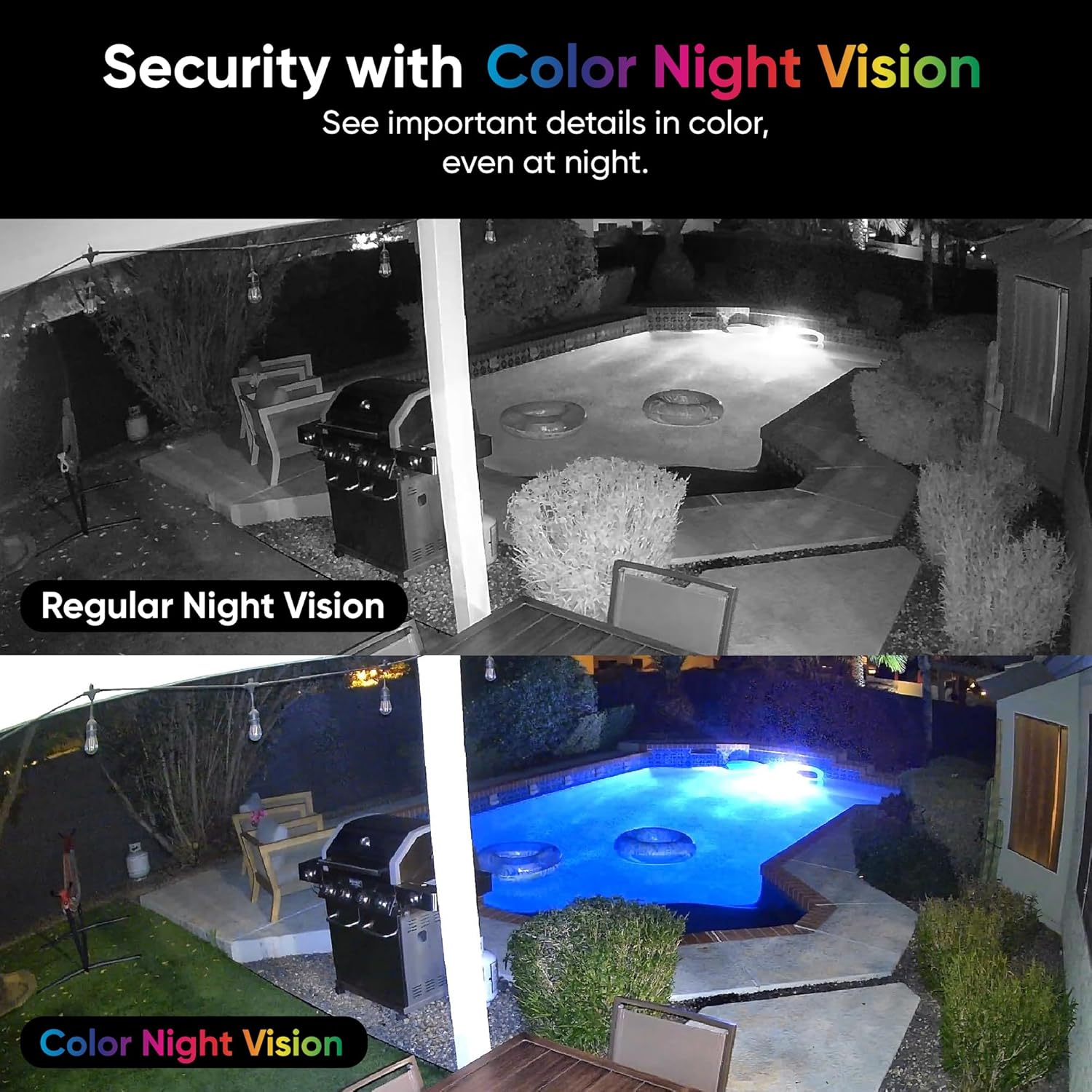 2.5K AI Security Camera, Indoor/Outdoor Cameras for Home Security, Baby Monitor & Pet Camera
