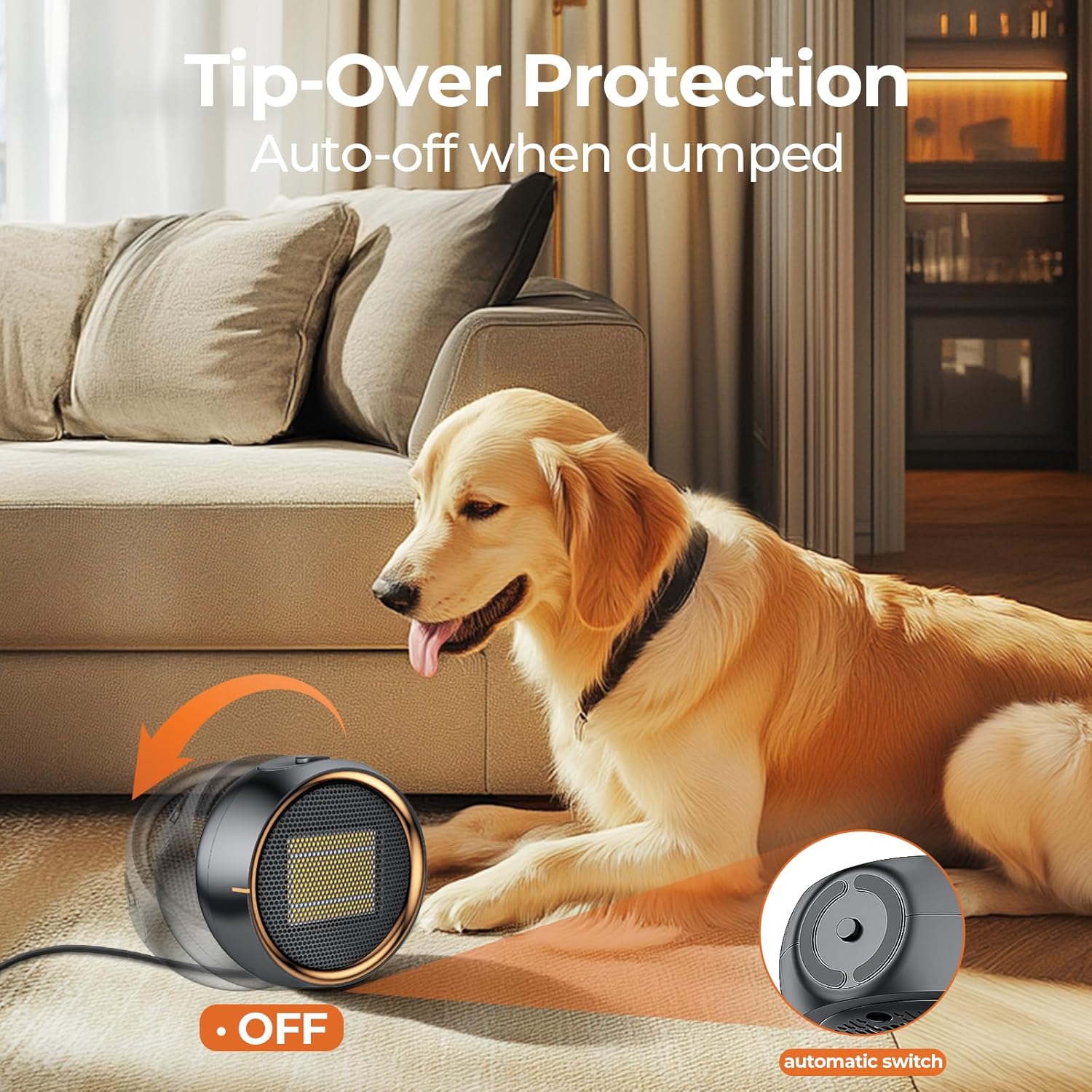Space Heater, Portable Electric 500W