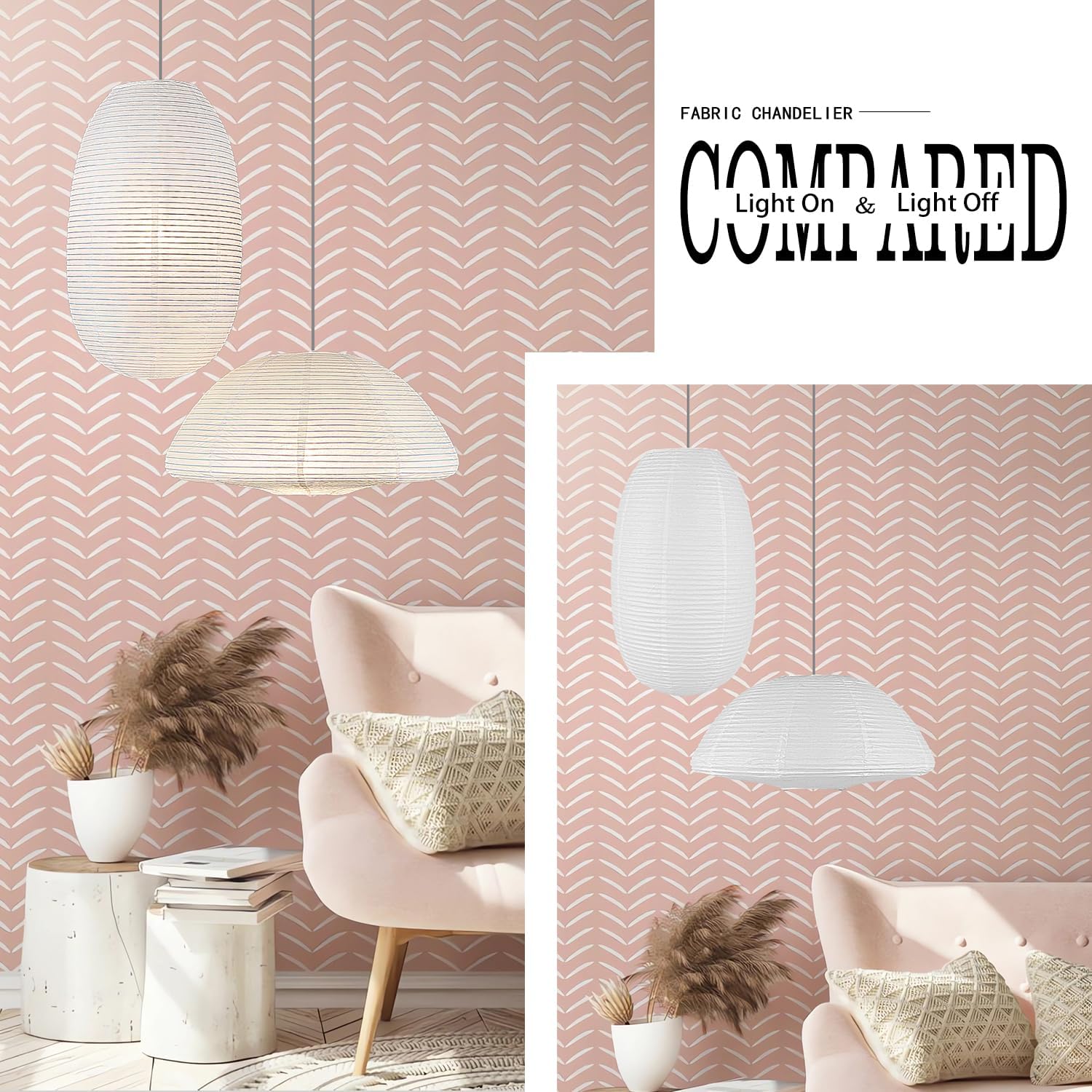 White Paper Lanterns 19+21inch 2PCS