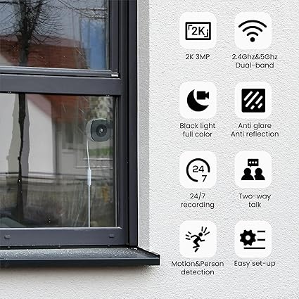 2K Window Cameras for Home Security