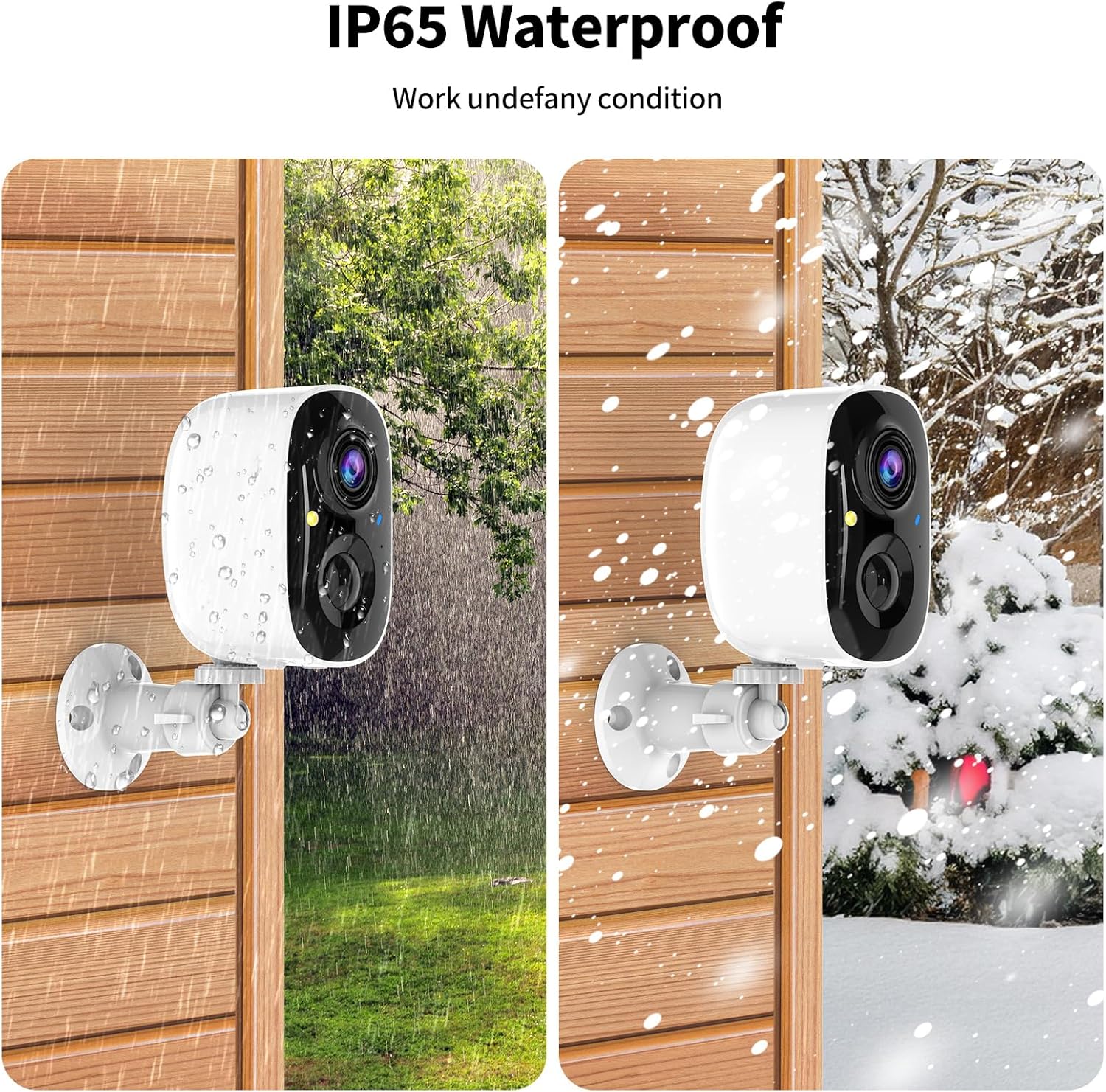 2K FHD Smart Wireless Security Camera Indoor/Outdoor,Solar Powered