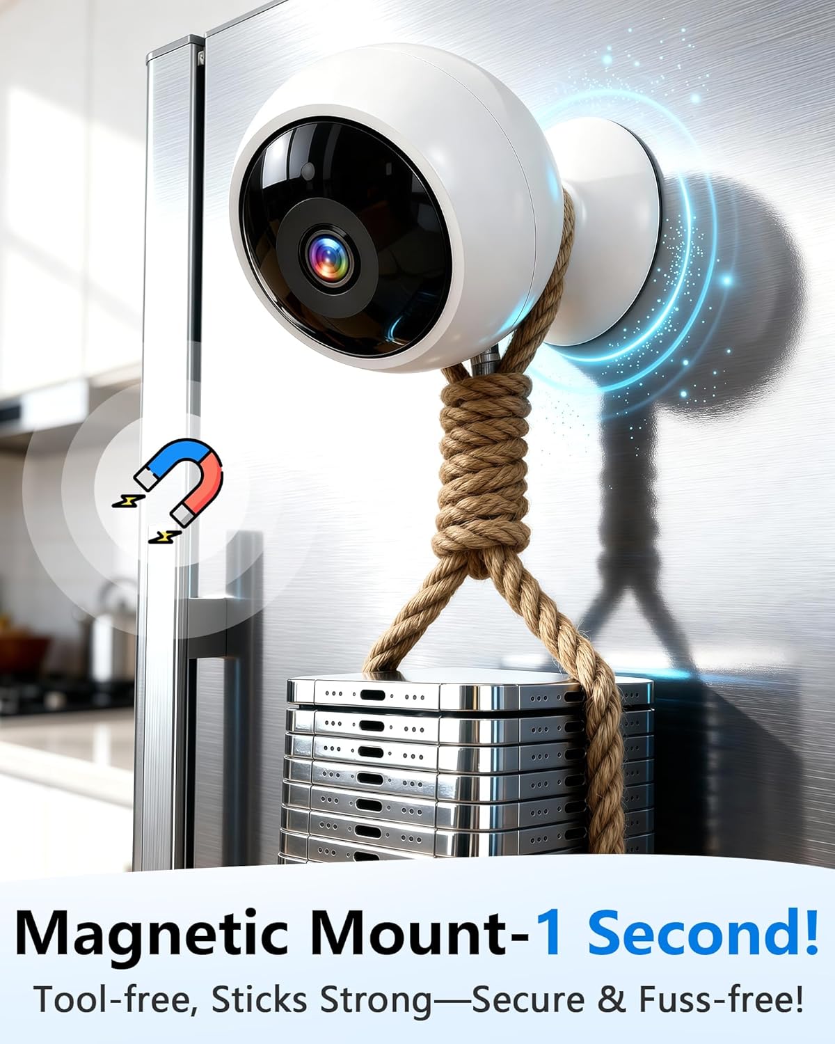 Security Cameras Wireless Outdoor Magnetic Install-Free