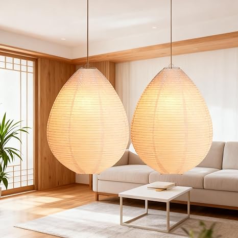 2CS Paper Lantern Light White Hanging Paper Lamp Shade