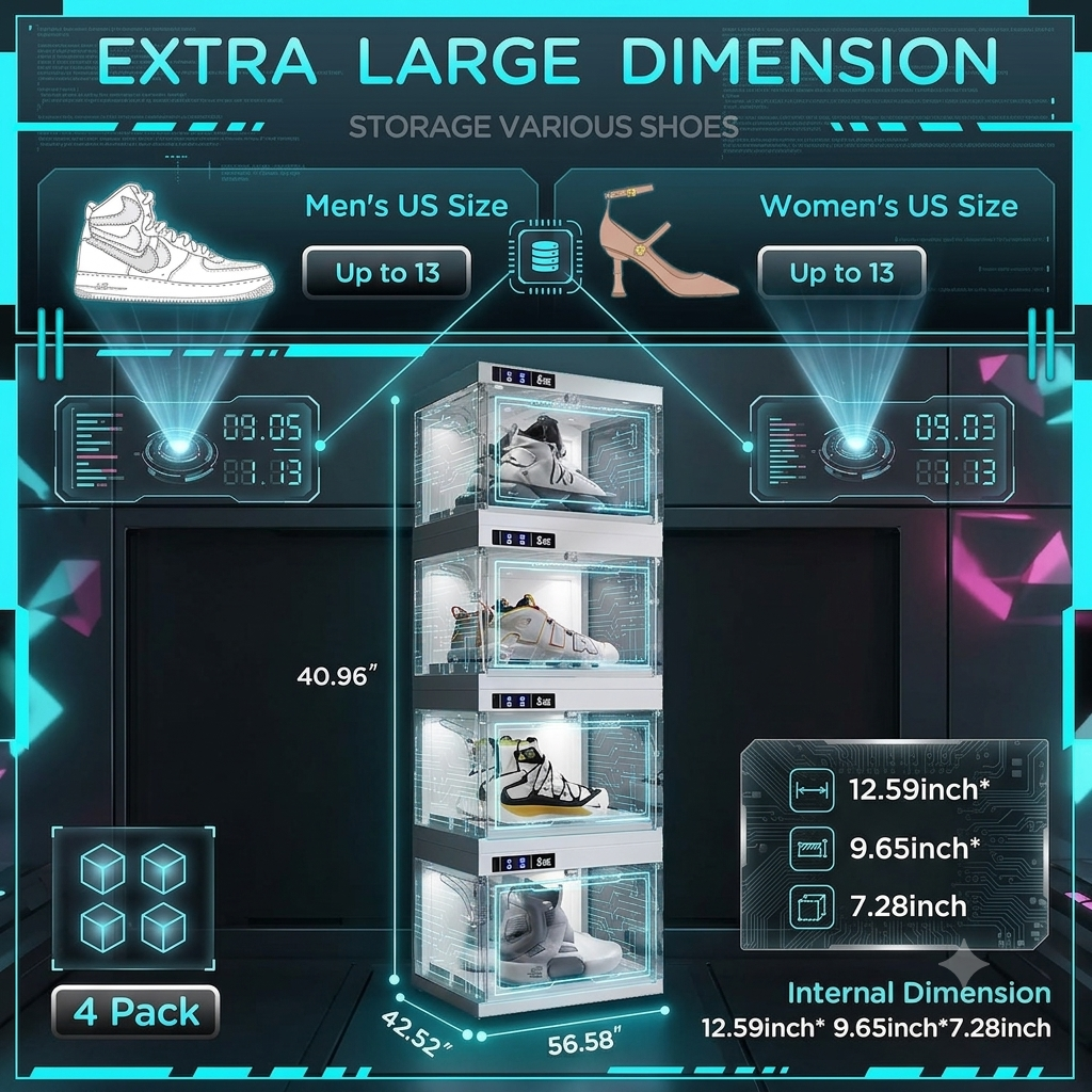 🔥End Season Sale🔥Shoe Organizer LED Smart Control