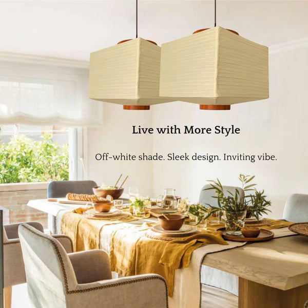 Paper Pendant Lamp Shade Rectangular - Perfect for Home Decor, Easy Installation